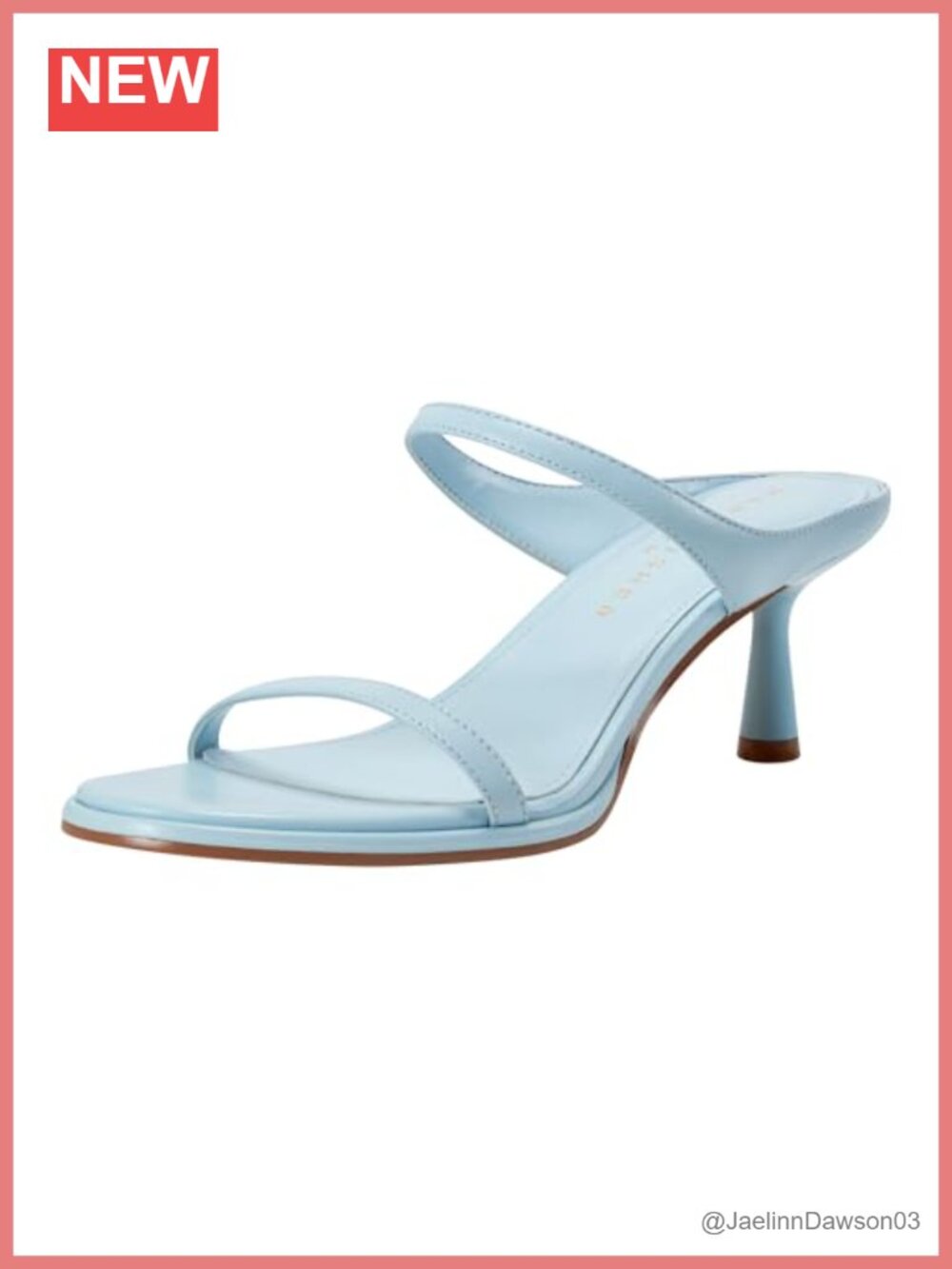 Marc Fisher LTD Alonde Kitten Heel Sandals Leather Slip-On Open Toe Women's